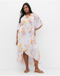 City Chic - Enthral Me Maxi Print Dress