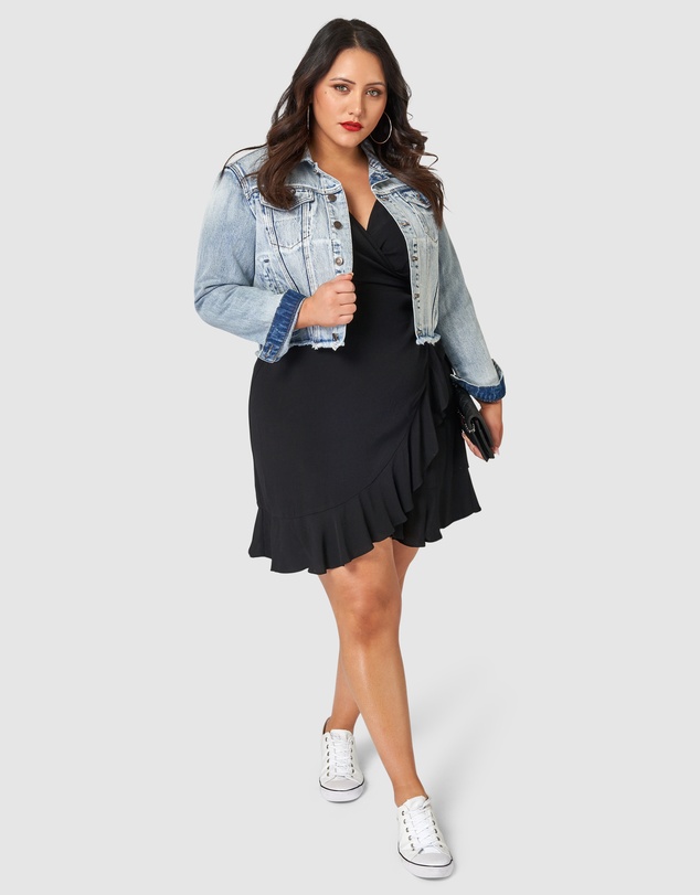 Sunday In The City - Titanium Wrap Dress