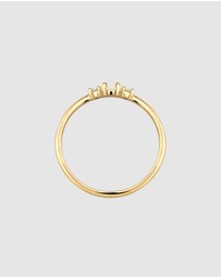 Elli Jewelry - Ring Round Circle Love Geo Blogger Opal 925 Silver Gold Plated