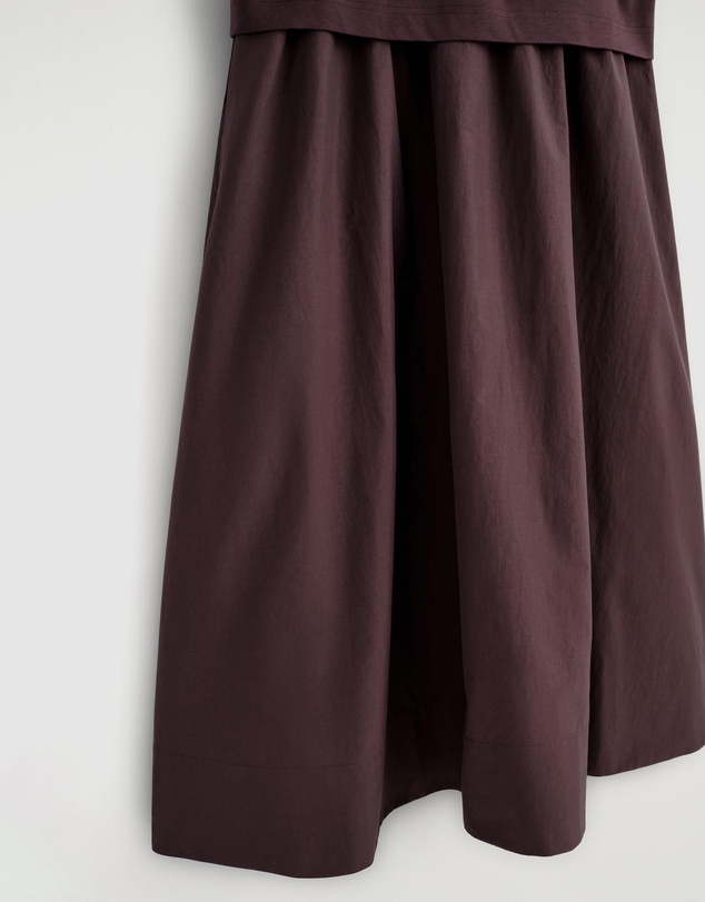 COS - Contrast-Panel Boat-Neck Midi Dress