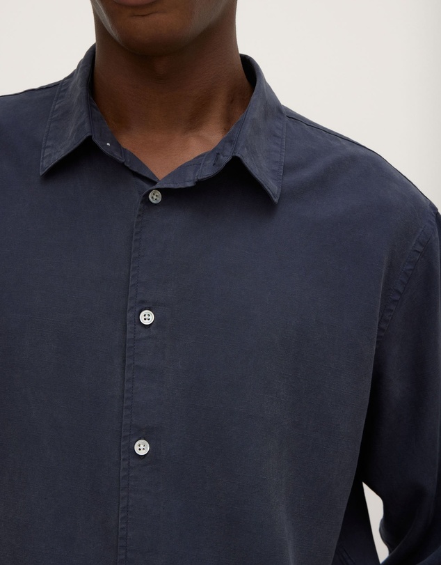 Revibe - Repaired Assembly Label Linen Mens Shirts L/S