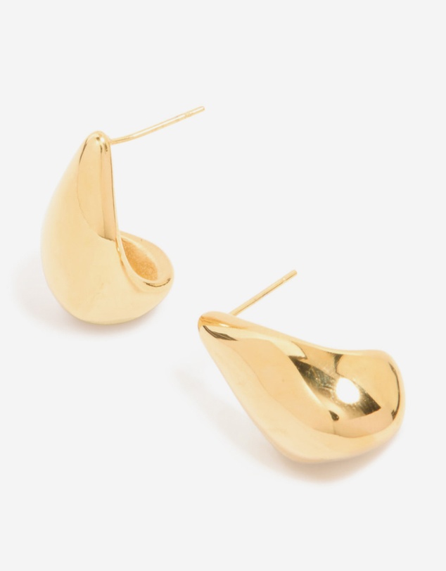 Lovisa - Waterproof Gold Plated Stainless Steel Button Stud Earrings