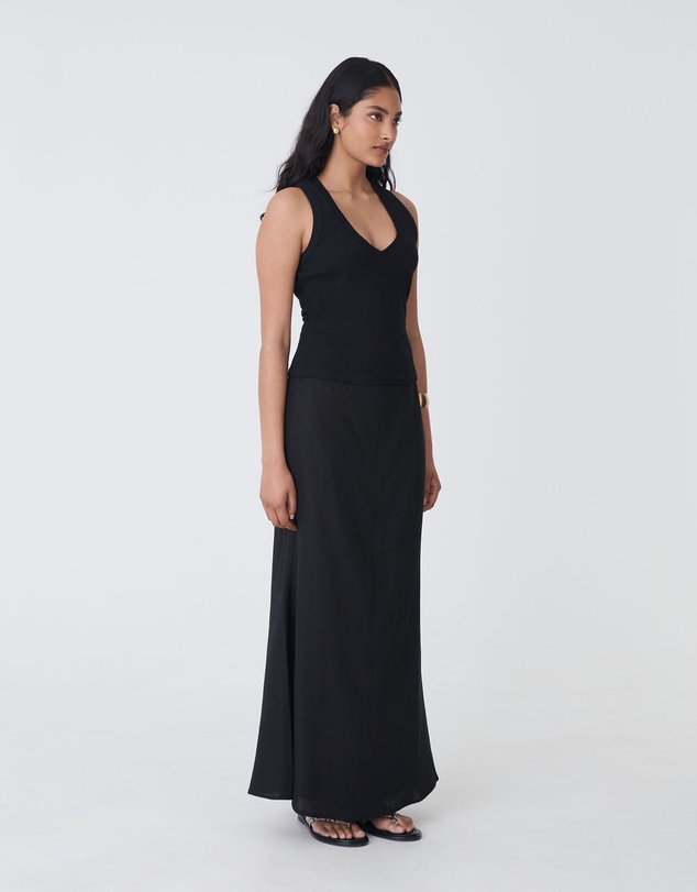 Forcast - Amelia Linen Blend Maxi Skirt