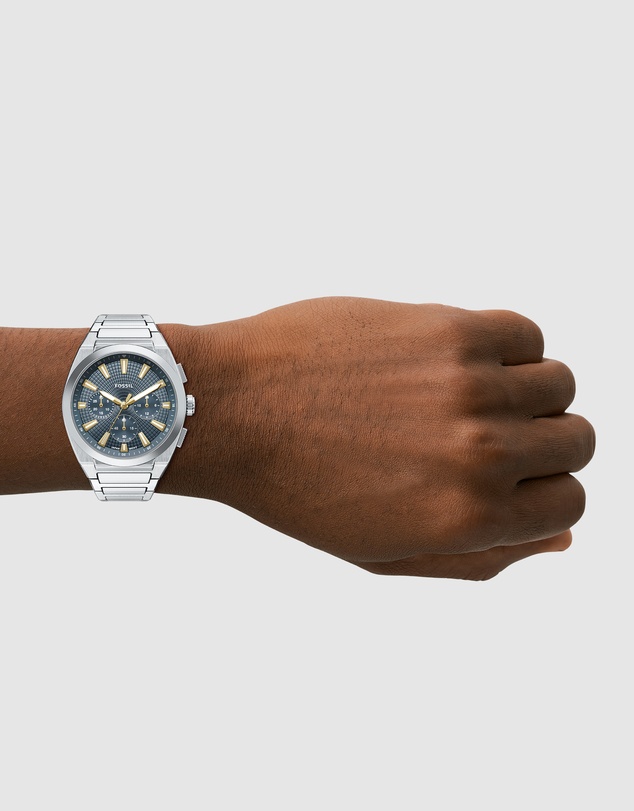 Fossil - Everett Silver Tone Chronograph Watch