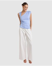 Honey and Beau - Lorena Asymmetrical Jersey Top