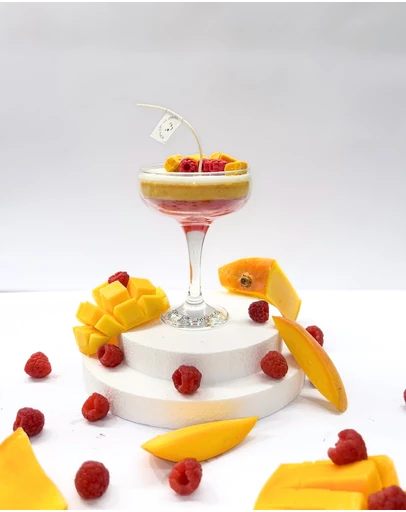 Don't Eat My Candle - Raspberry Mango Martini Cocktail Candle - Double Pour (220g)