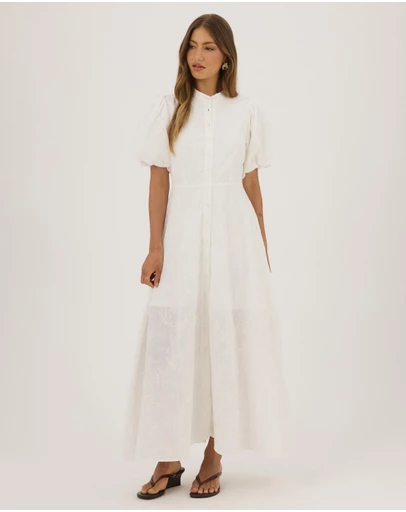 Atmos&Here - Pippa Puff Sleeve Midi Dress