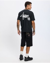 S Double - Embroidered 5 Pocket Shorts