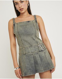 Insight - Autry Denim Pleat Mini Dress