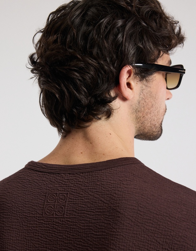 Calibre - Loose Fit Crinkle T-shirt Bourbon