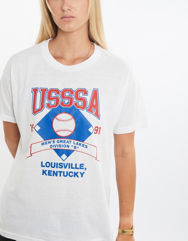 Vintage by The Real Deal - Pre Loved - Vintage 1991 USSSA Mens Baseball Tee