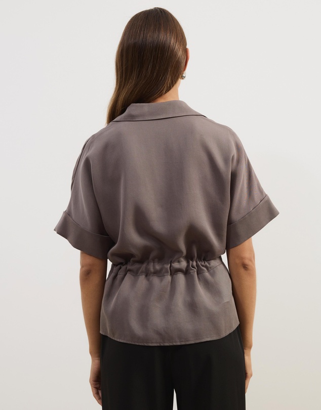 Atmos&Here - Viola Shirt With Adjustable Drawstring At Waist
