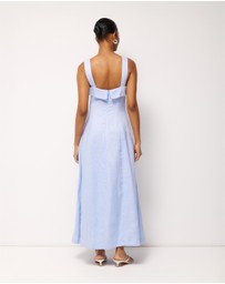 AERE - Florie Linen Midi Dress