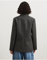Atmos&Here - Amaya Double Breasted Wool Blend Blazer