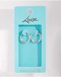 Lovisa - Sterling Silver 18mm Chubby Hoop Earrings