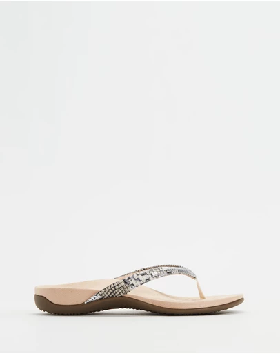 Vionic - Dillon Toe Post Sandal - Boa Metallic