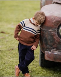 Bebe by Minihaha - Jake Navy Pull On Pants - Kids