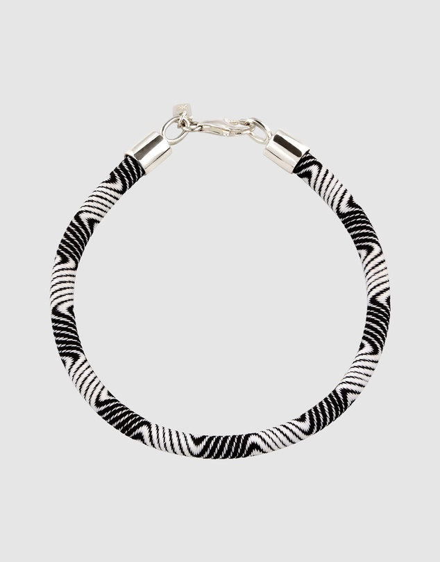 Kuzzoi - ICONIC EXCLUSIVE - Nylon Sailing Rope Bracelet in 925 Sterling Silver