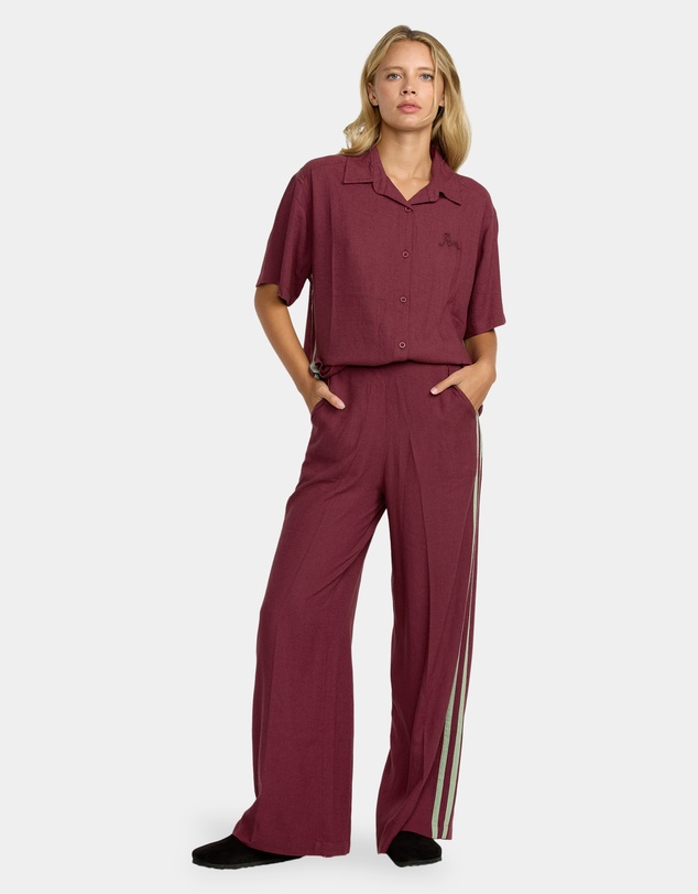 RVCA - Womens Syd Stripe Elastic Waist Pants