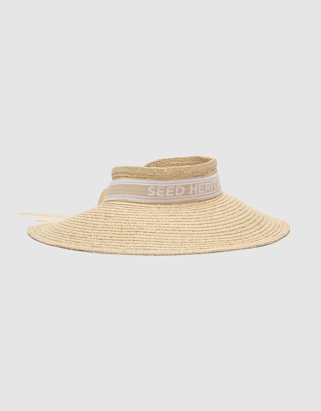 Seed Heritage - Wide Brim Raffia Visor