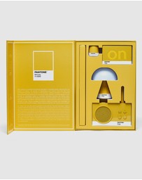 Lexon - Lexon GIFT Set PANTONE - Includes Mino+ Mini Speaker, Flip Classic Clock, Mina M Lamp, Thykho 3 Speaker - Yellow