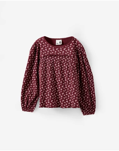 Cotton On Kids - Posie Long Sleeve Babydoll Top