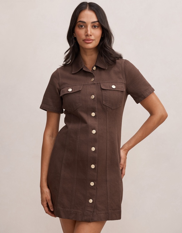 Forever New - Sophia Mini Denim Shirt Dress