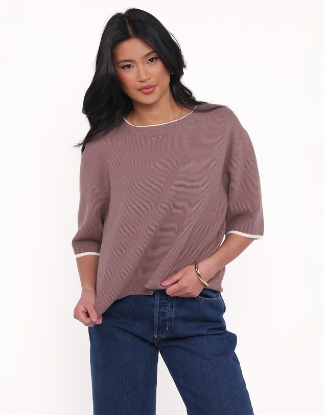 Petal & Pup - Giorgia Knitted Tee - Mocha