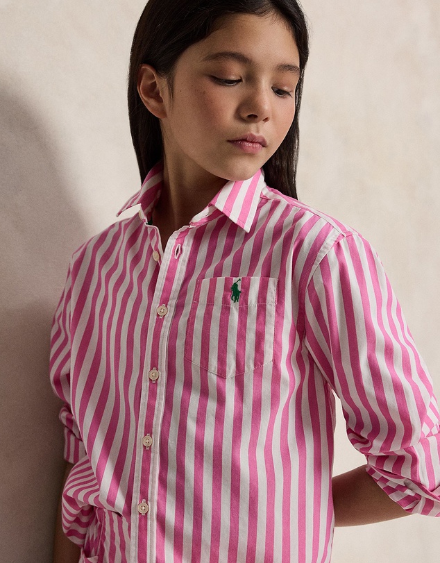 Polo Ralph Lauren - Striped Cotton Poplin Boxy Shirt - Teens