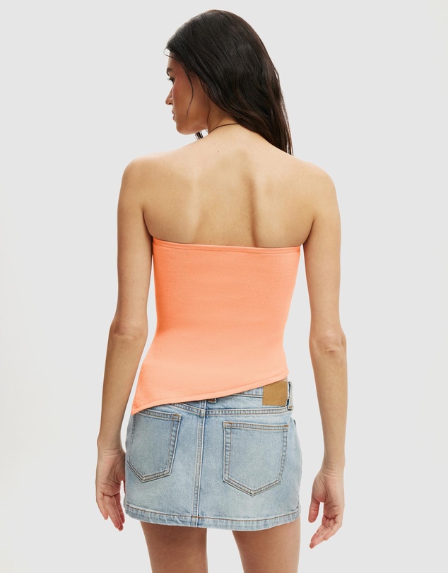 Cotton On - Asymmetric Ruched Bandeau Top