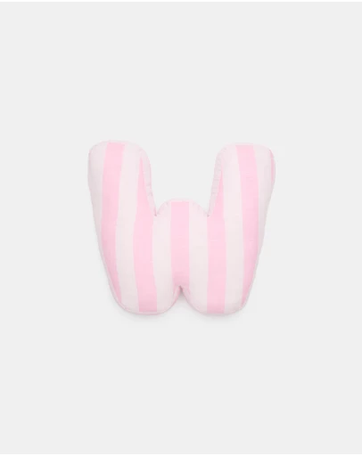 Seed Heritage - Pink Stripe Initial Cushion