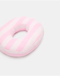 Seed Heritage - Pink Stripe Initial Cushion