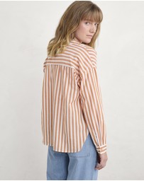 Seasalt - Seasalt Cornwall Yellow Eyebright Longline Striped Shirt