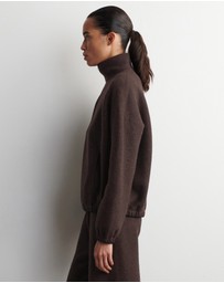 COS - Boiled Merino Wool Zip-Up Jumper