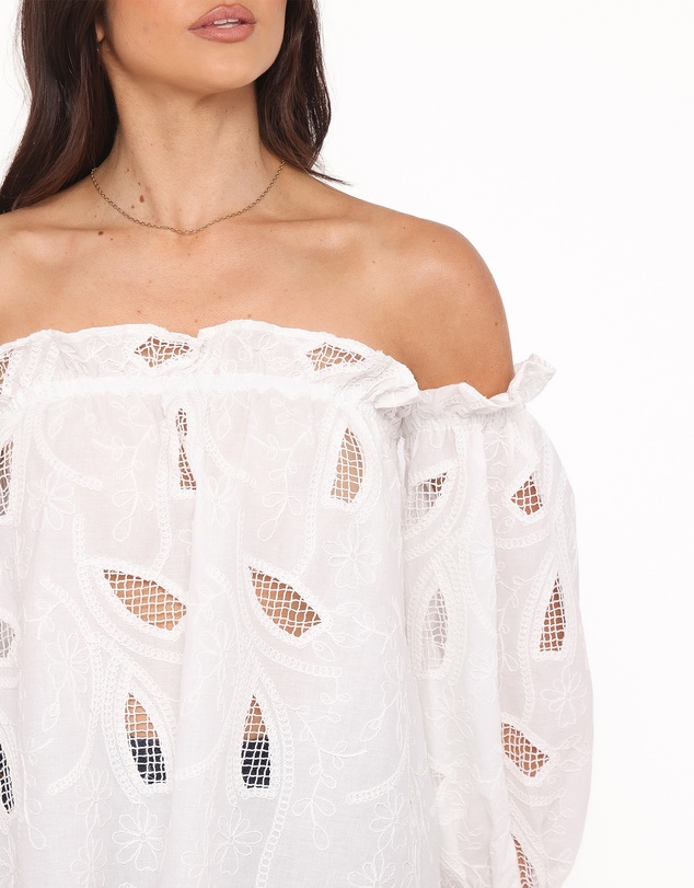 Petal & Pup - Warner Off Shoulder Top - White