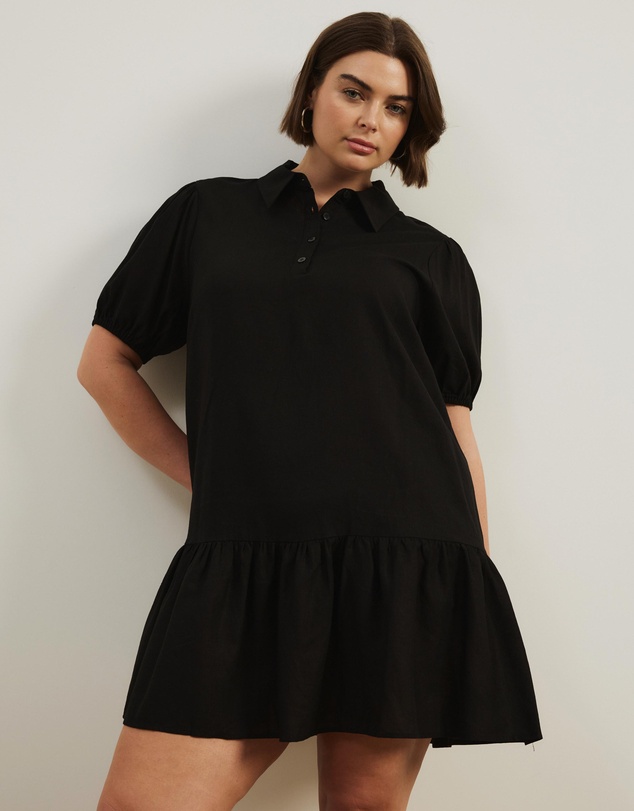 Atmos&Here Curvy - Lola Linen Blend Shirt Dress