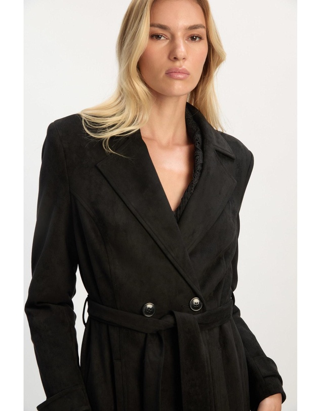 Bardot - Vegan Suede Longline Coat