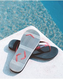 Boomerangz Footwear - Men's Black/Grey Thongs with arch support and 2 x interchangeable straps