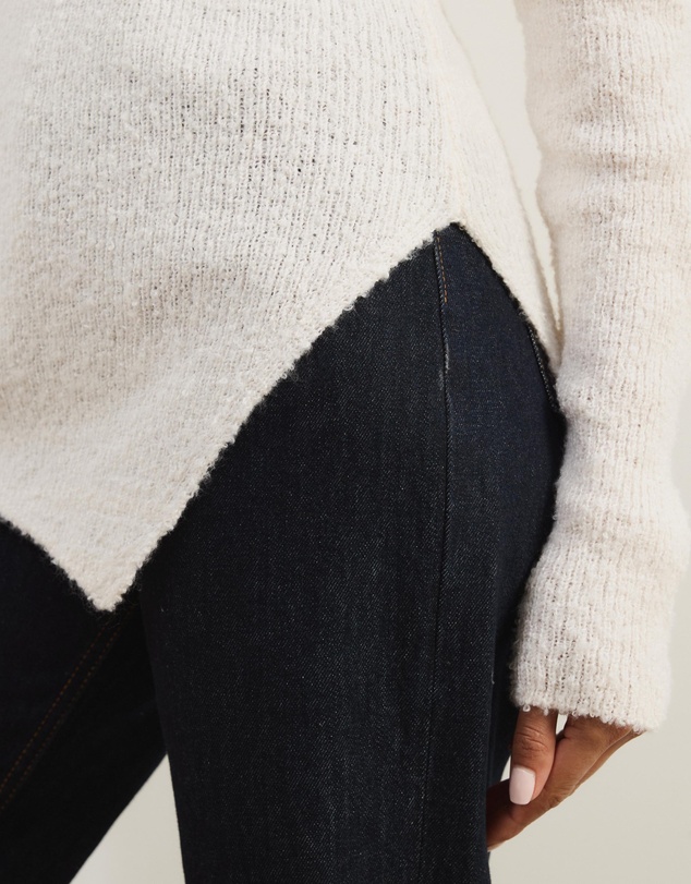 Atmos&Here - Toni Long Sleeve Knit With Asymmetric Neckline And Hem