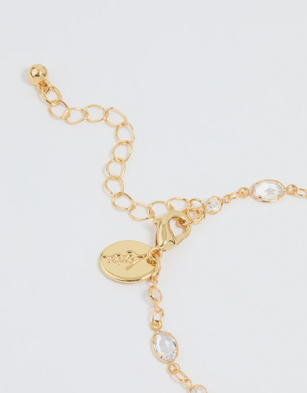 Lovisa - Gold Plated Cubic Zirconia Oval & Round Bracelet