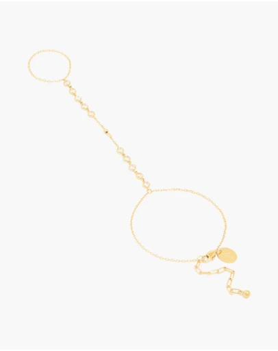 Lovisa - Waterproof Gold Plated Stainless Steel Diamante Fine Hand Chain