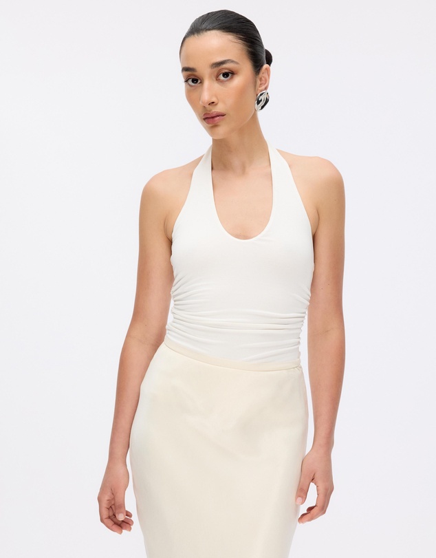 Minima Esenciales - Hazel Halter Neck Jersey Top