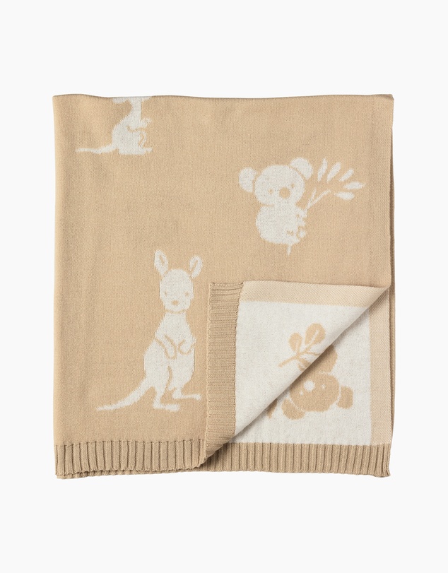 Living Textiles - Pram Knitted Blanket - Australiana