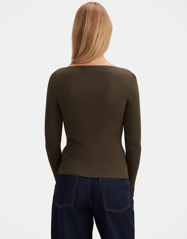 Forever New - Alaia Knitted Ribbed Top