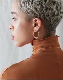 Rachel Jackson - Electric Goddess Statement Gold Hoop Earrings