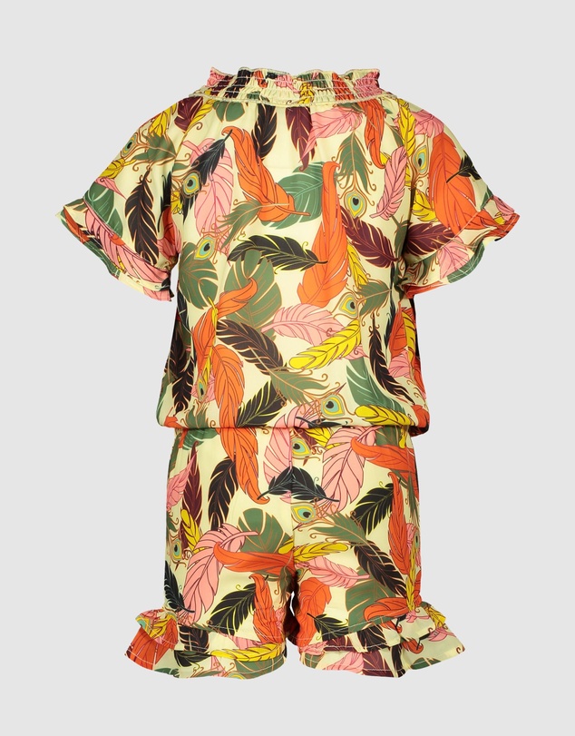 Like FLO - Feather Print Playsuit - Kids-Teens