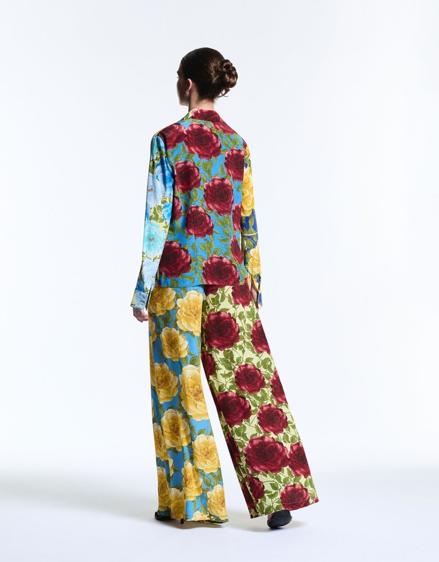 Muma World - Mixed Floral Wide Leg Pants