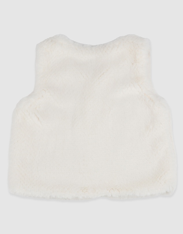 Fox & Finch - Orchard Bloom Emb. Faux Fur Vest 3-7 Yrs