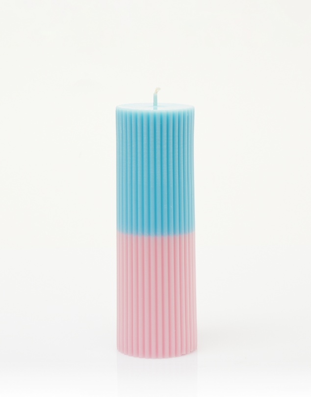 XRJ Celebrations - Pillar Two-Tone Cotton Candy Candle
