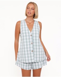 Petal & Pup - Miller Short Set - Sage Gingham